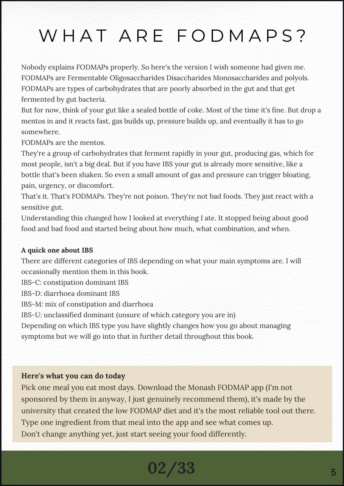 What Are FODMAPs chapter page