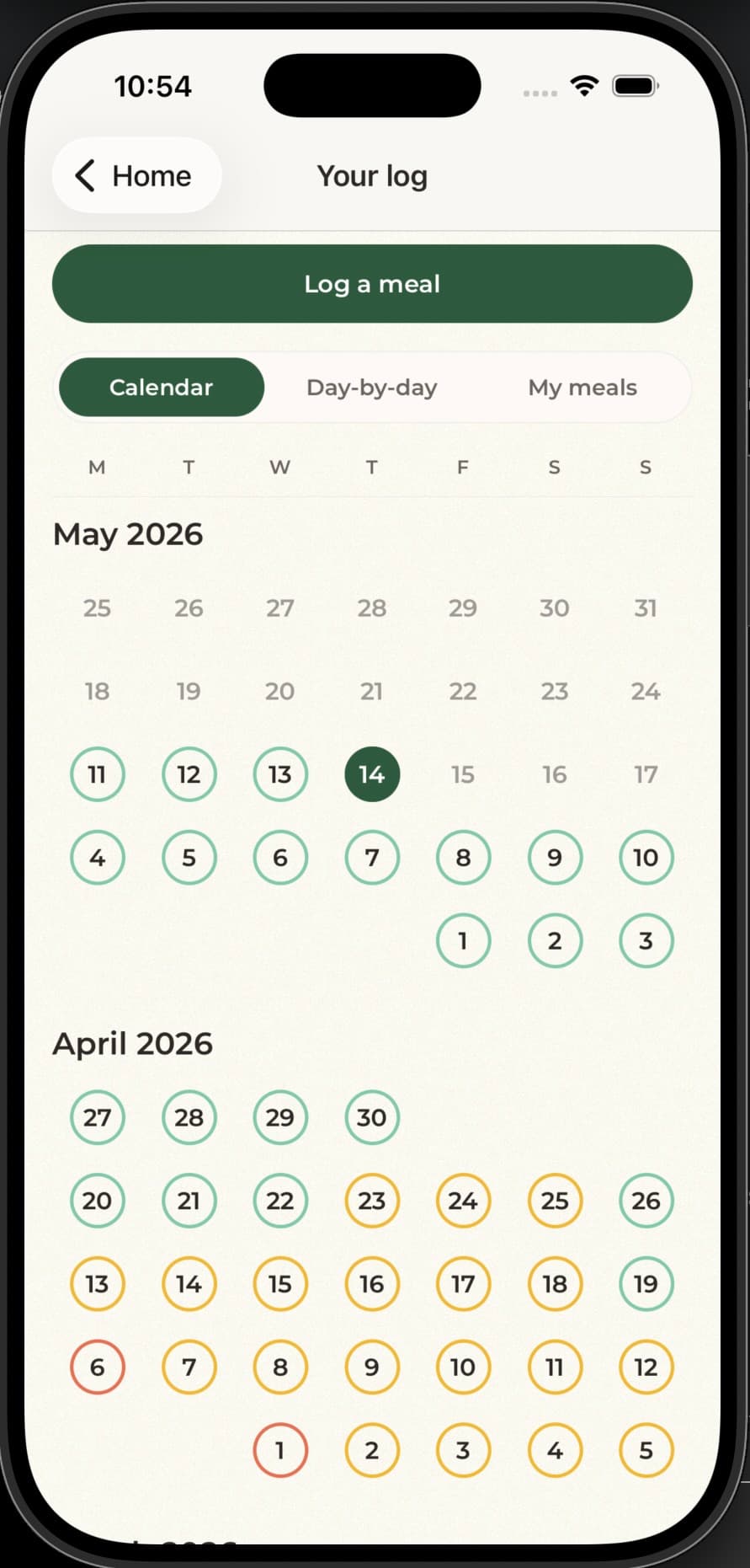 Calendar view