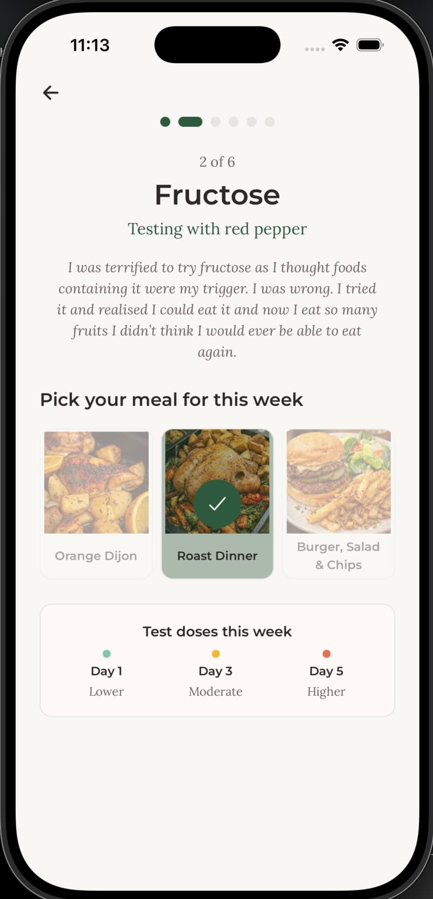 Pick your meal